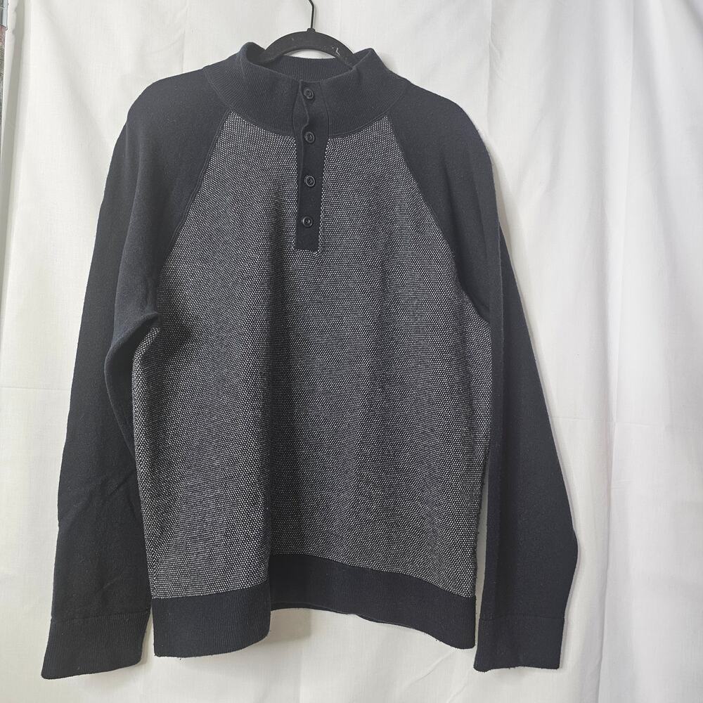 Vince Men's Birdseye Wool & Cashmere Henley Sweater size Large - Picture 4 of 9